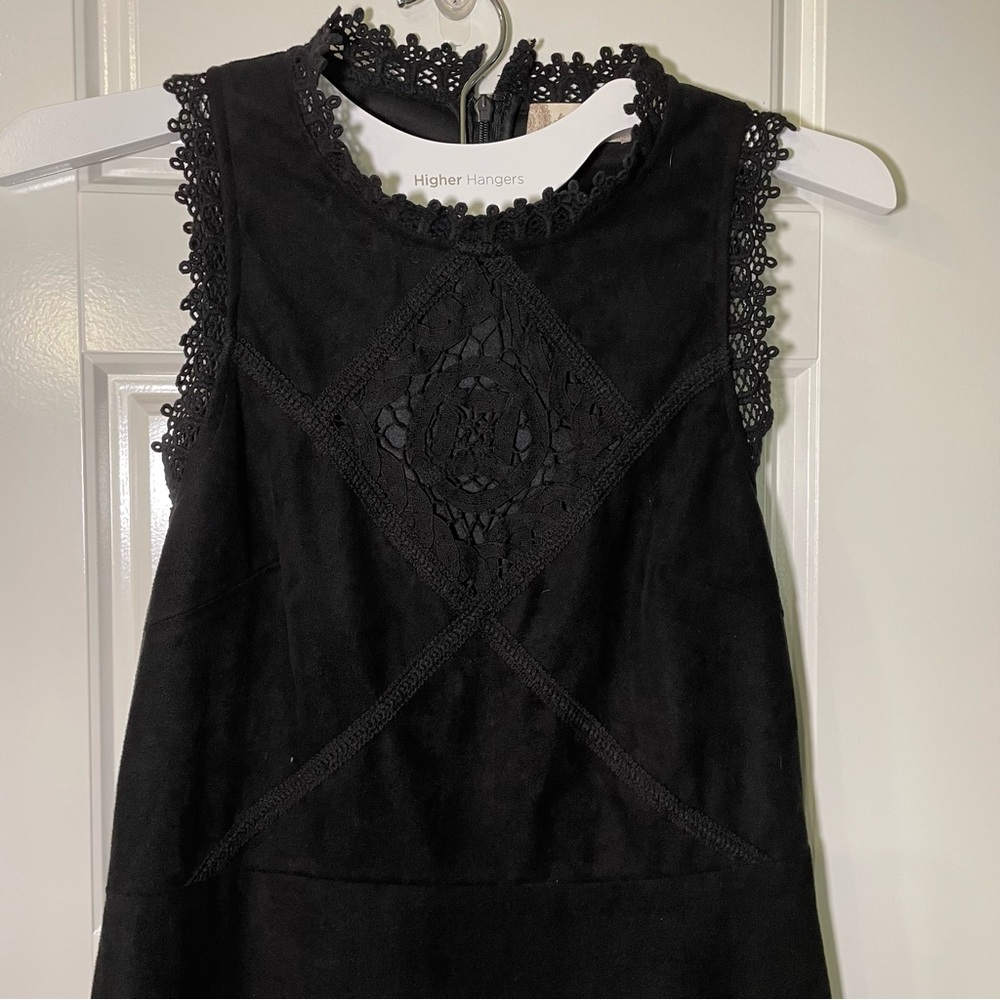 Altar’d State - Faux Suede Black Midi Dress, Size Small